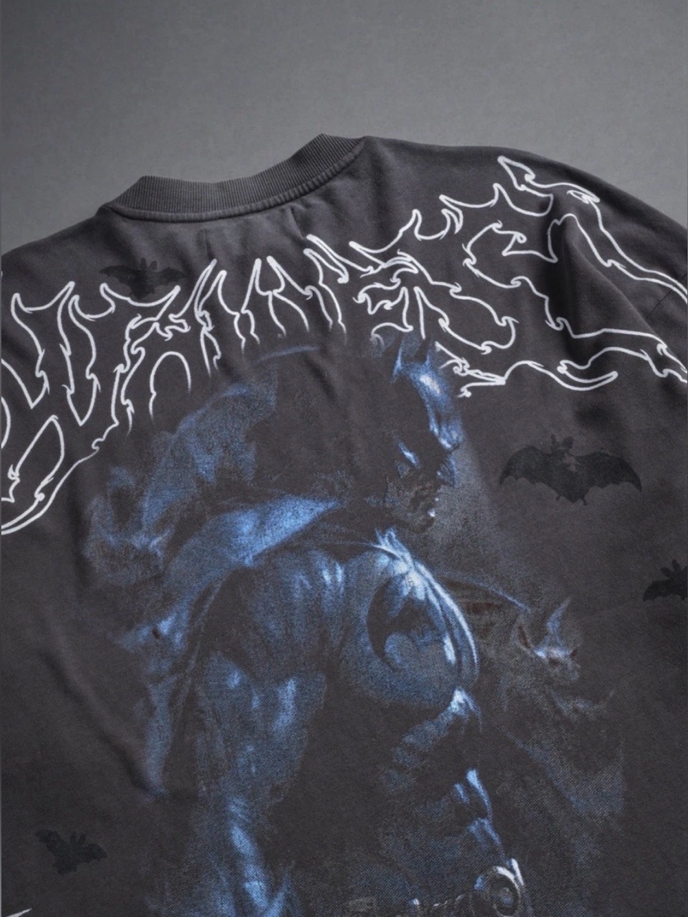 DARC SPORTS Bats In The Night Premium Oversized Tee in Wolf Gray - Picture 2 of 5